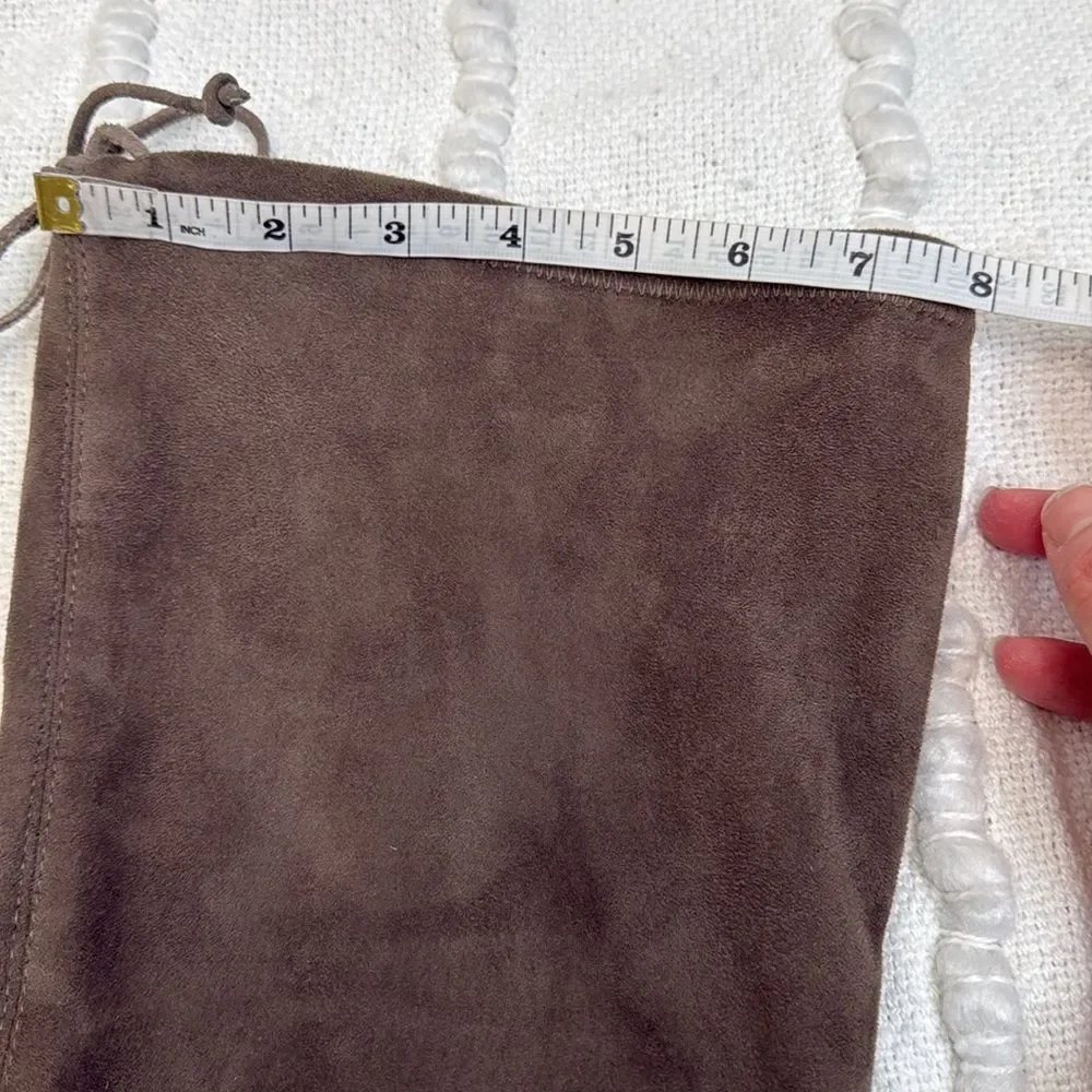 Free People Coast to Coast Over the Knee Boots Taupe Brown Suede Women Size 10